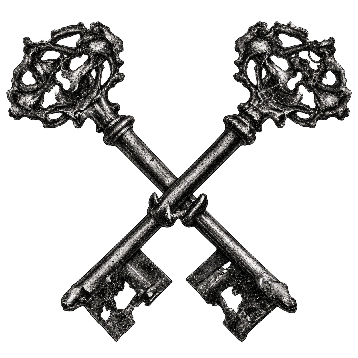 The Negative Archive crossed keys logo